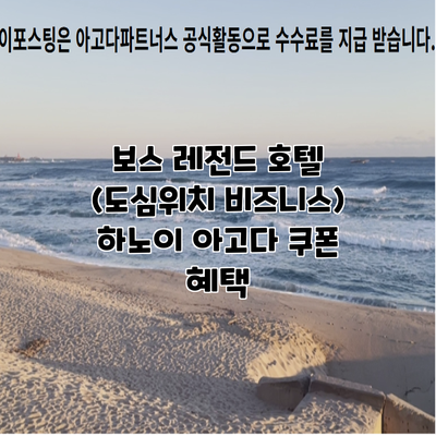 보스 레전드 호텔 (도심위치 비즈니스) 하노이 아고다 쿠폰 혜택