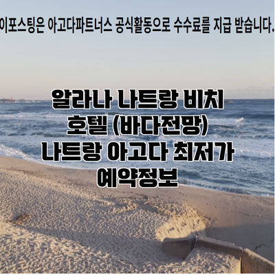 알라나 나트랑 비치 호텔 (바다전망) 나트랑 아고다 최저가 예약정보