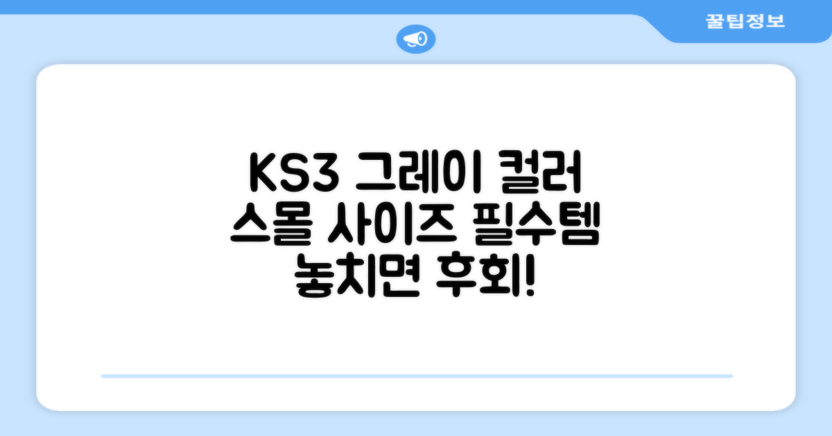 KS3 스몰 그레이 추천
