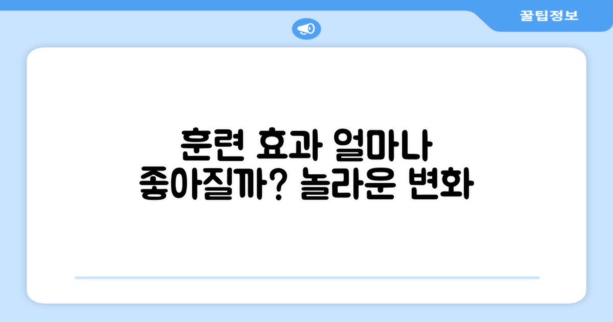 훈련 효과, 얼마나 좋아질까?