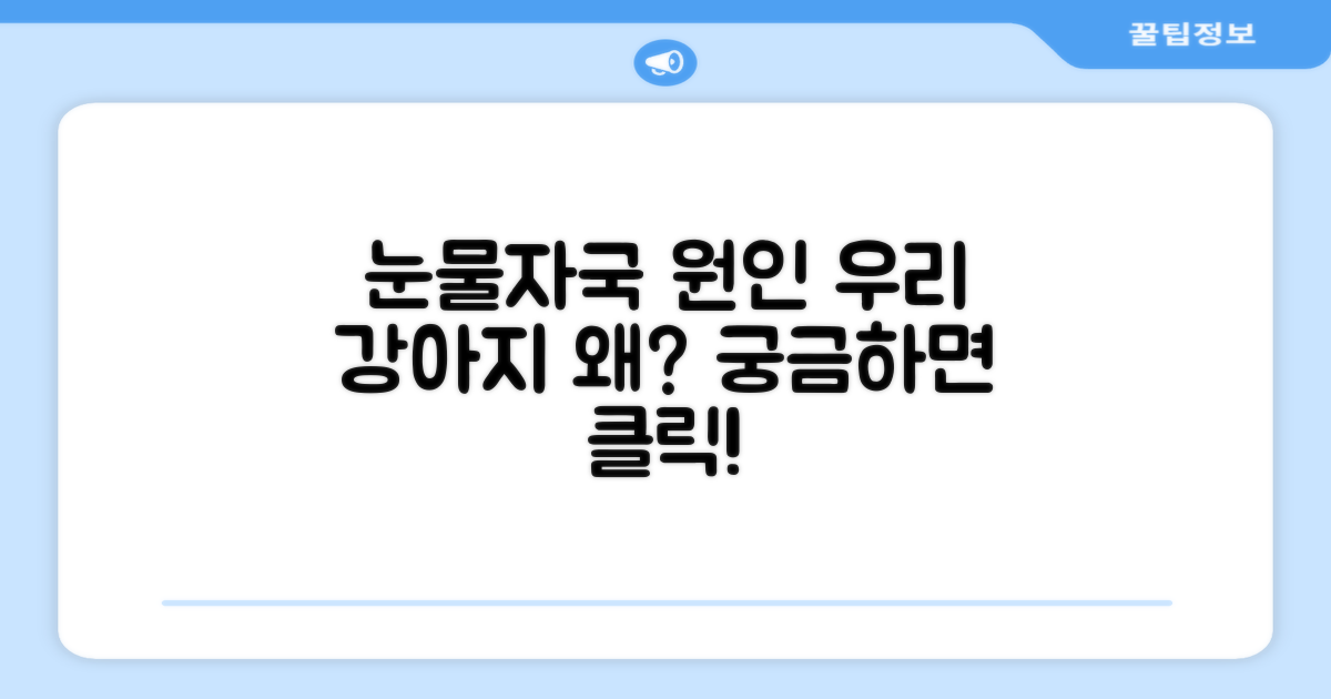 우리 강아지 눈물자국, 왜 생길까요?