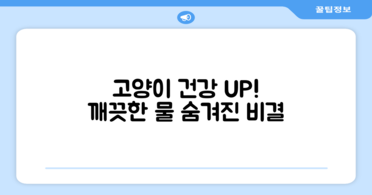 고양이 건강, 위생적인 급수 관리
