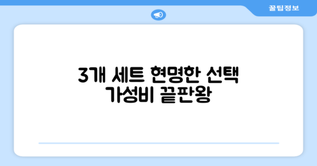 3개 세트, 현명한 선택