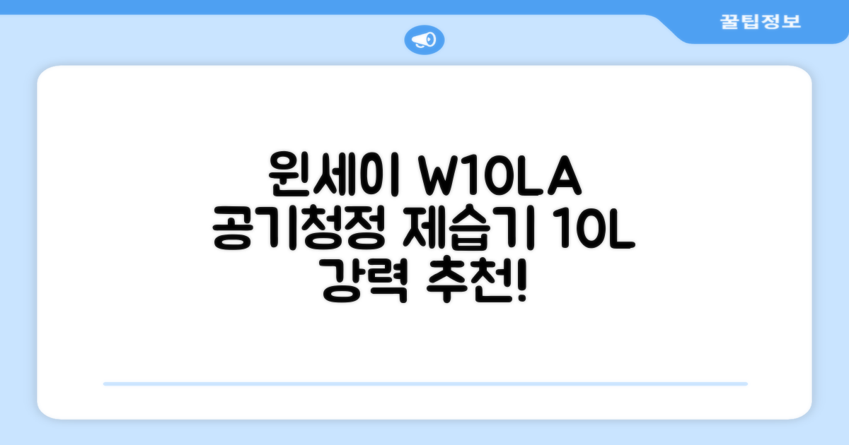 윈세이 인버터 방하나 공기청정 제습기 10L W10LA 추천 리뷰