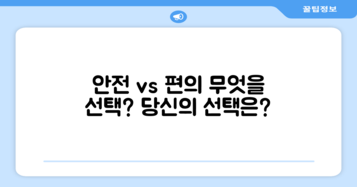 안전 vs 편의, 무엇을 선택할까?