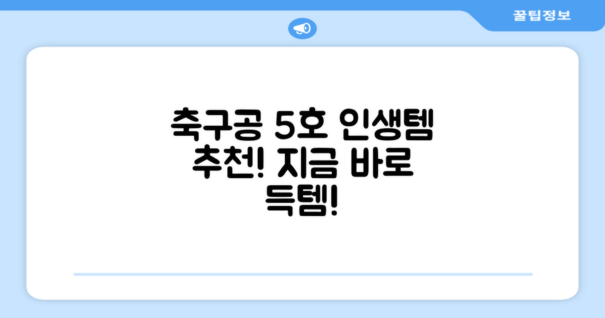 5호 축구공, 1개 추천!