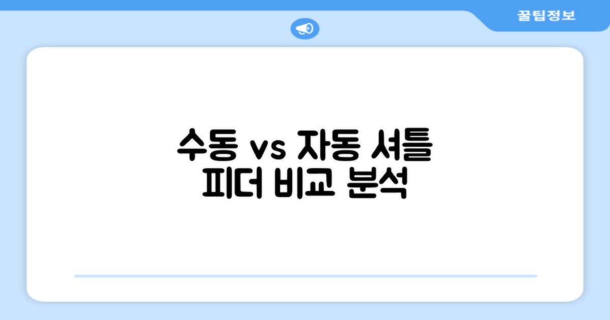 수동 vs 자동 셔틀 피더