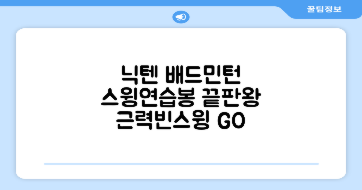 닉텐 배드민턴 스윙연습봉 - 근력강화 및 빈스윙연습, 1개, 스윙연습기 추천 리뷰