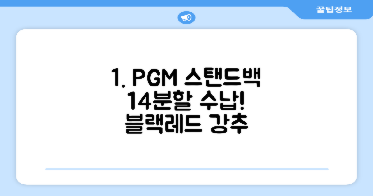 피지엠코리아 PGM 경량 14분할 골프백 스탠드백 캐디백, 블랙레드 추천 리뷰