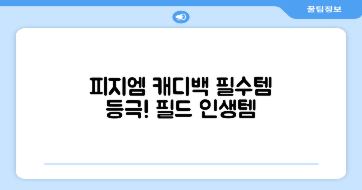 피지엠코리아 캐디백, 필드 필수템