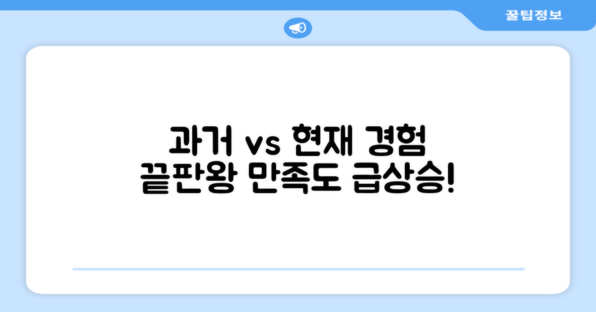 이전 사용 경험 vs 현재 만족도