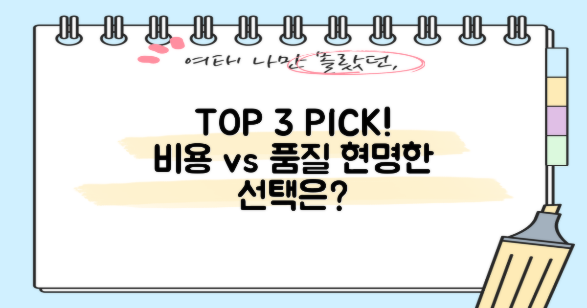 TOP 3: 비용 vs 품질