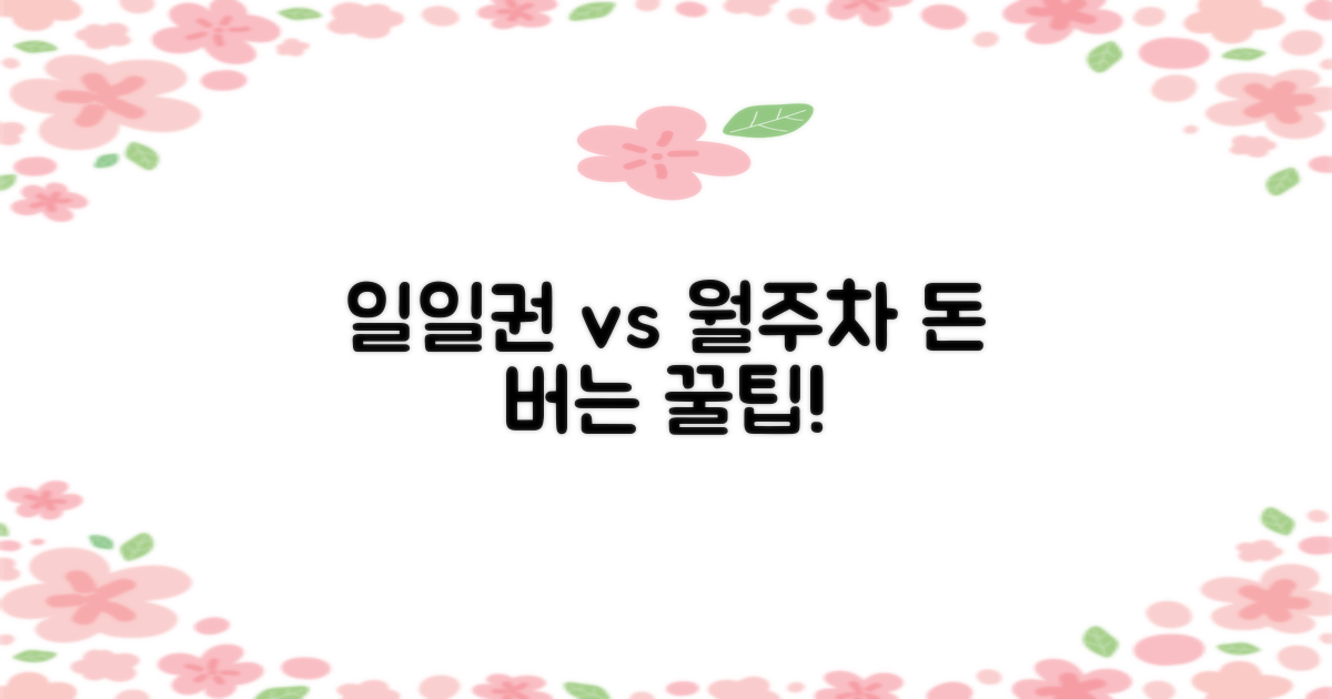 일일권 vs 월주차 전략