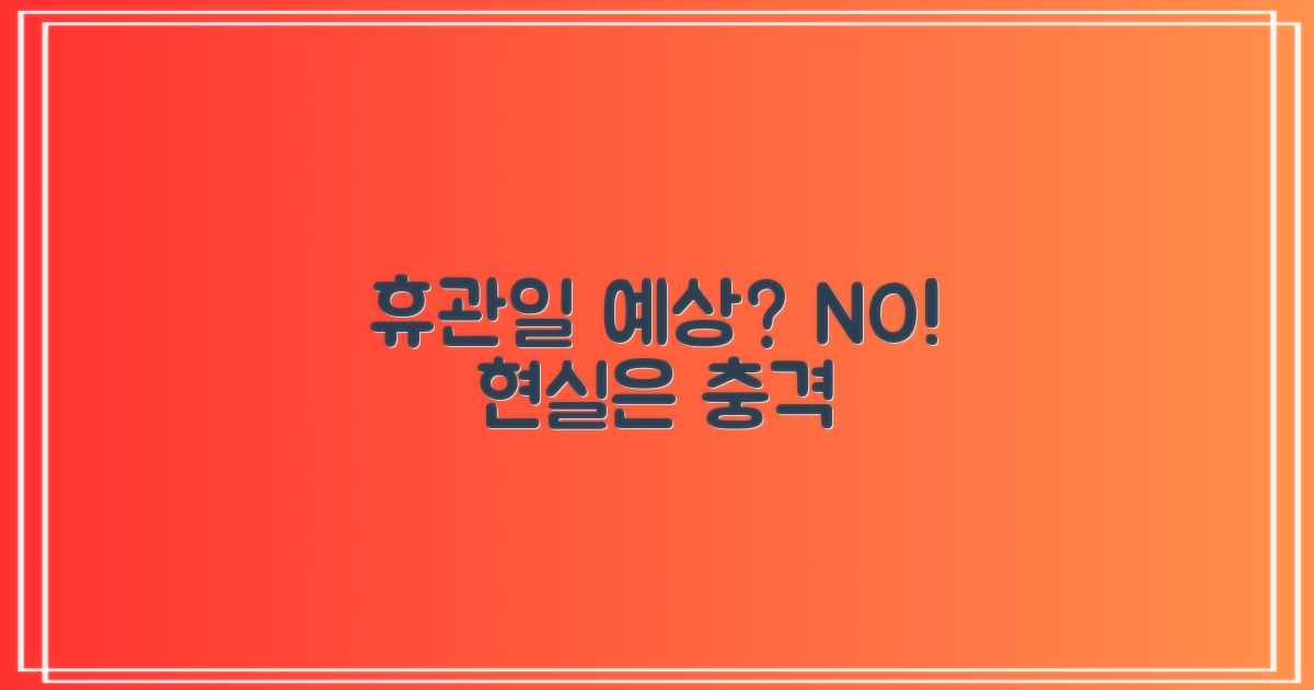 휴관일: 예상 vs 실제