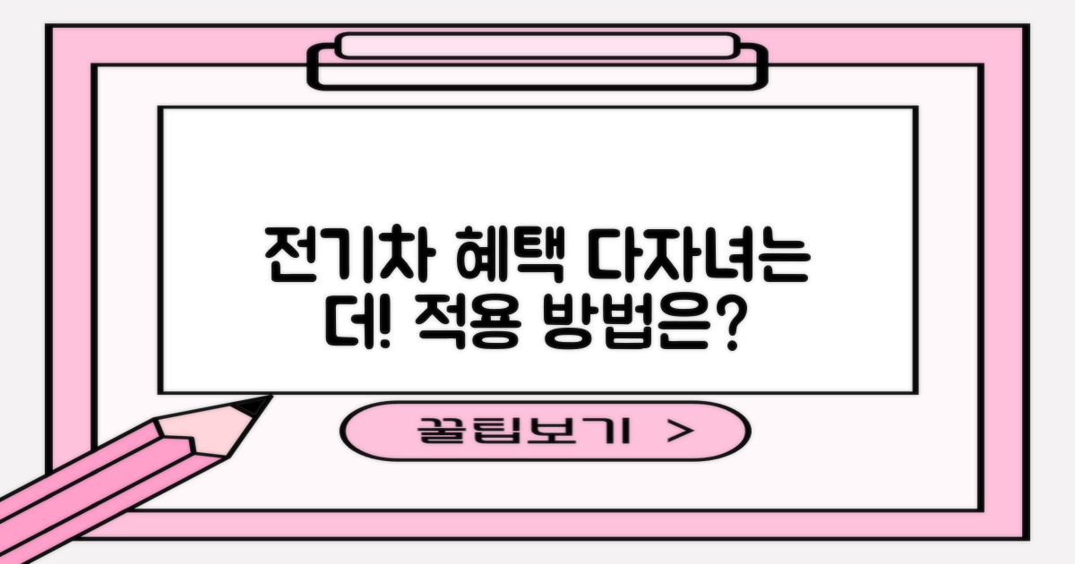 전기차/다자녀 혜택, 어떻게 적용될까요?