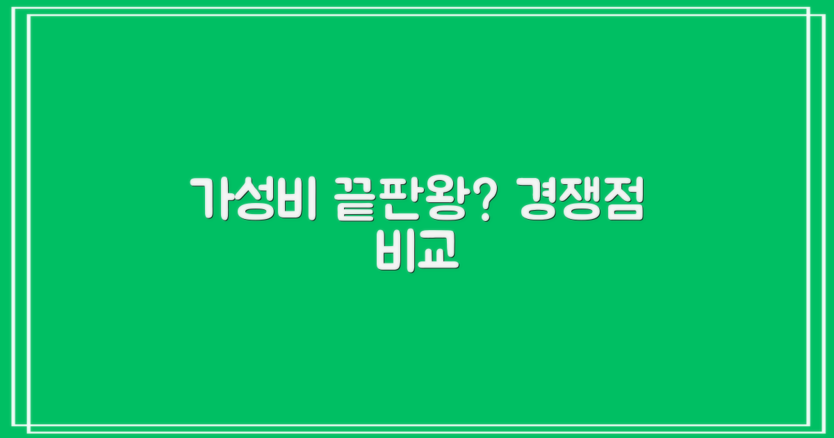 가성비: 경쟁점과 비교