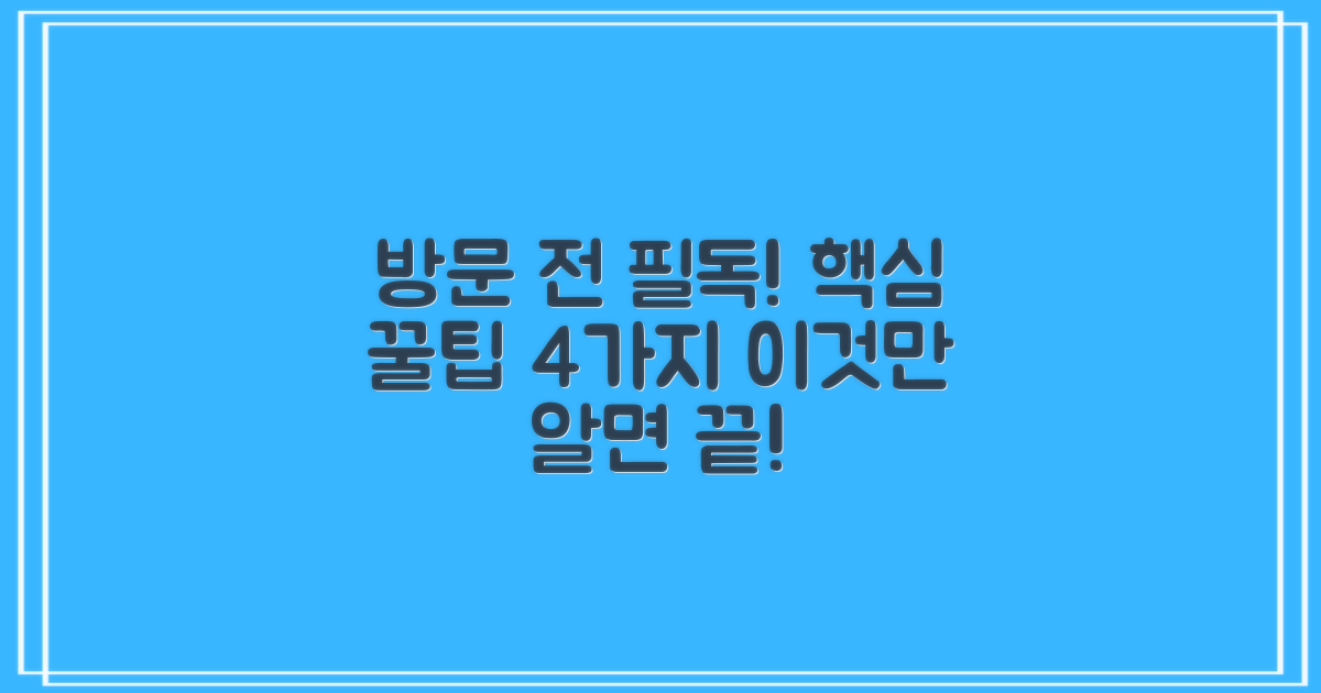 방문 필수 4가지 꿀팁