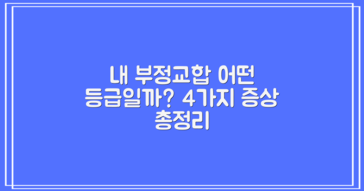 부정교합 4가지 등급별 증상