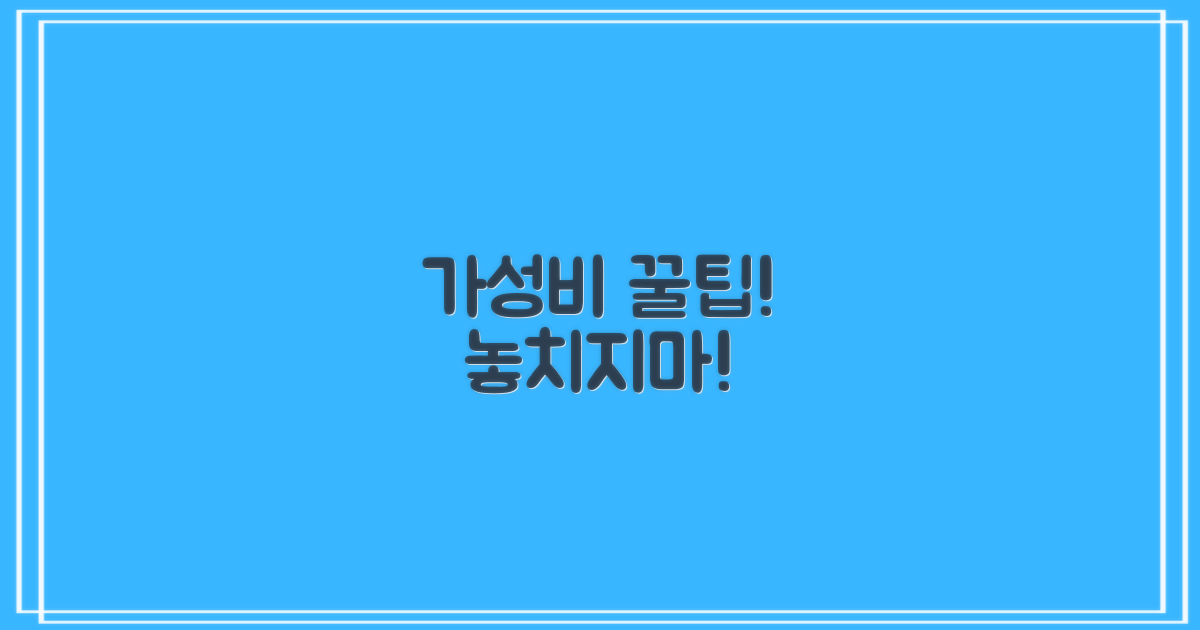 가성비 꿀팁 확인하세요!