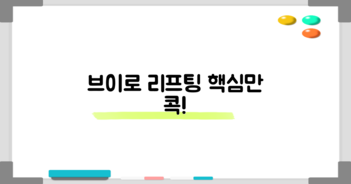 브이로 리프팅, 핵심부터 파악해요!