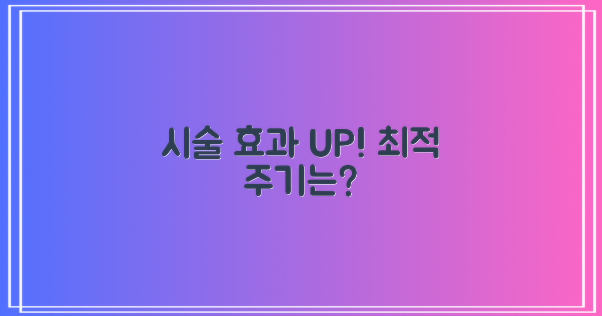 최적의 시술 주기, 놓치지 마세요!