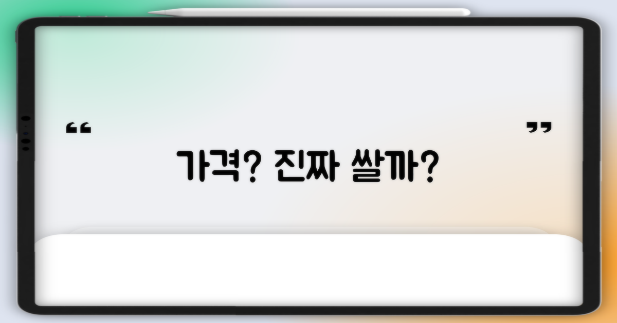 가격, 정말 저렴할까?