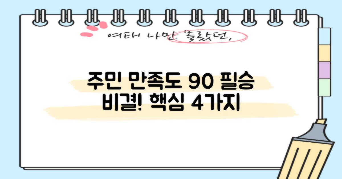 주민 만족도 90%의 4가지 비결