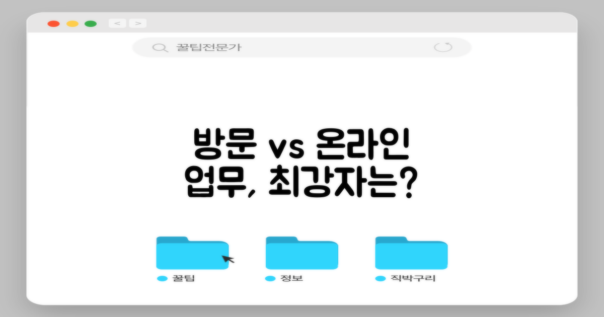 방문 vs 온라인 업무