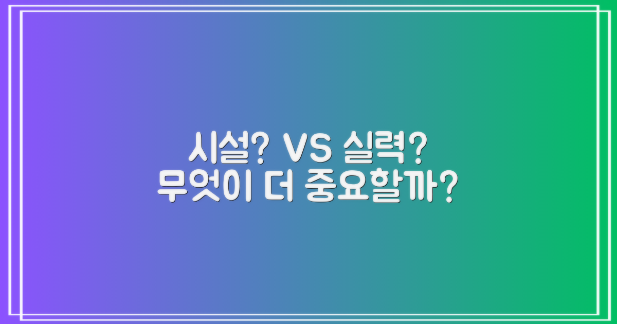 시설 vs. 의료진 실력