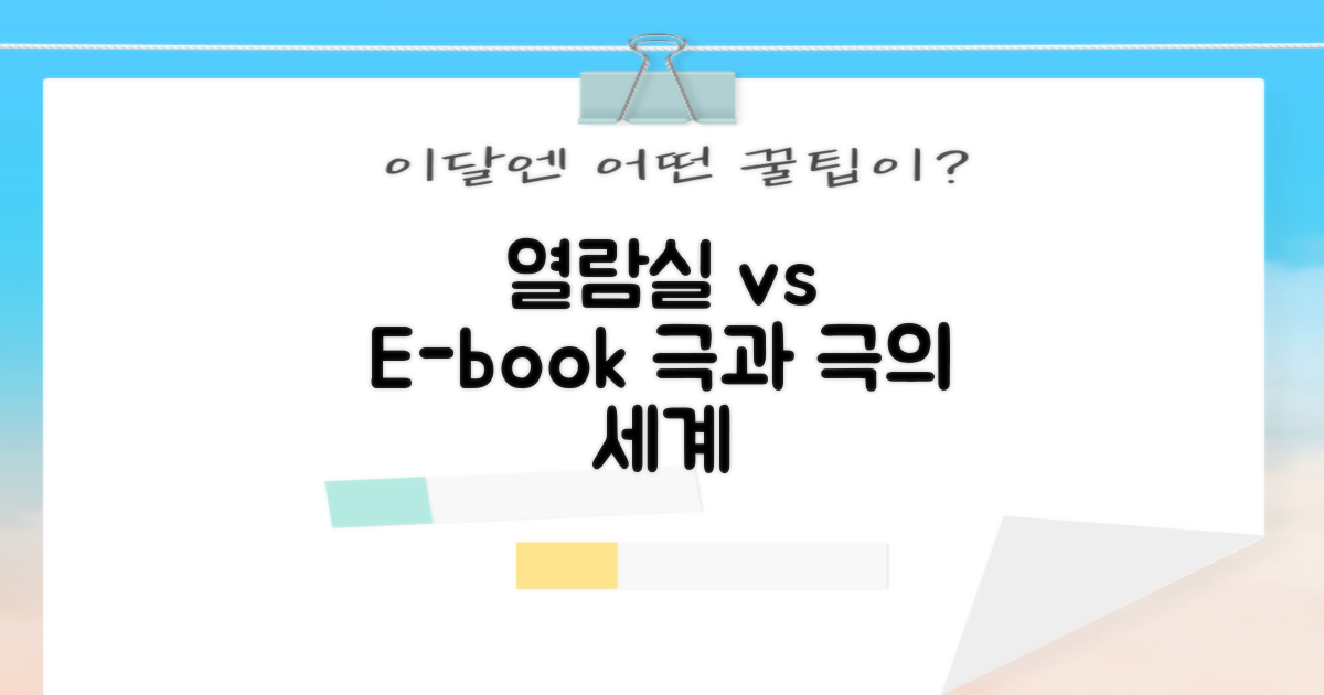 열람실 vs 전자책: 두 세계