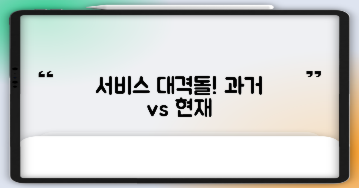 과거 vs 현재 서비스