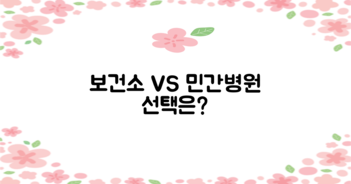 보건소 vs 민간 서비스