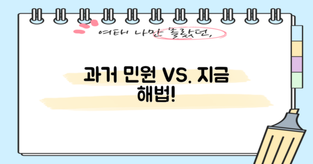 과거 민원 vs 현재 해법
