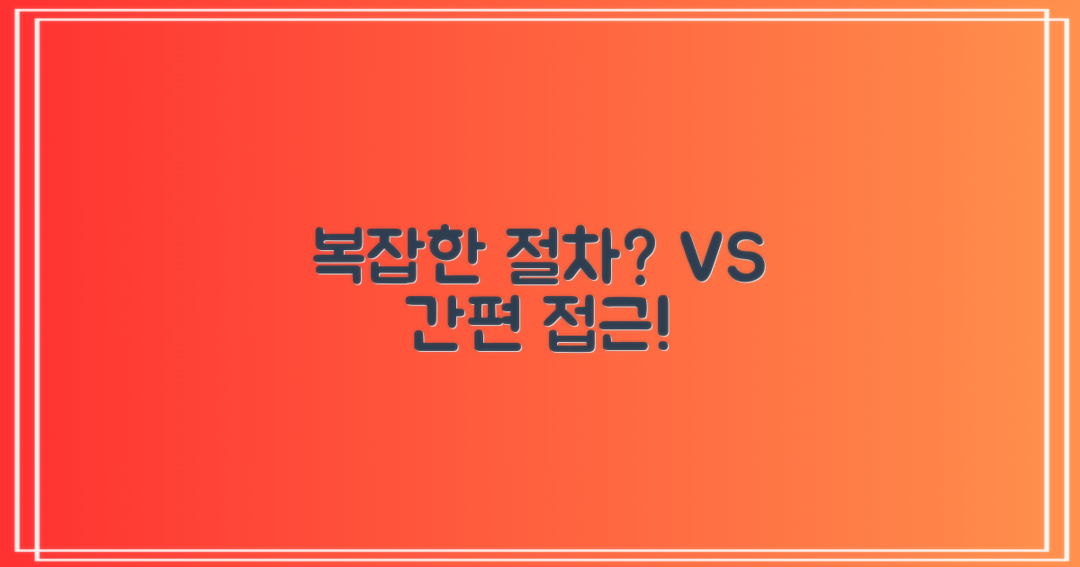 복잡한 절차 vs 간편 접근