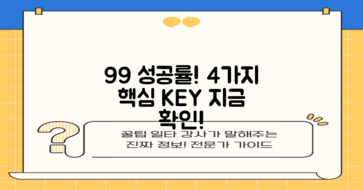 성공률 99% 비결 4가지
