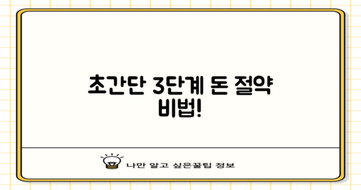 비용 절약 3단계 가이드