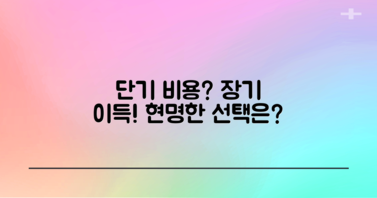 단기 비용 vs 장기 이득