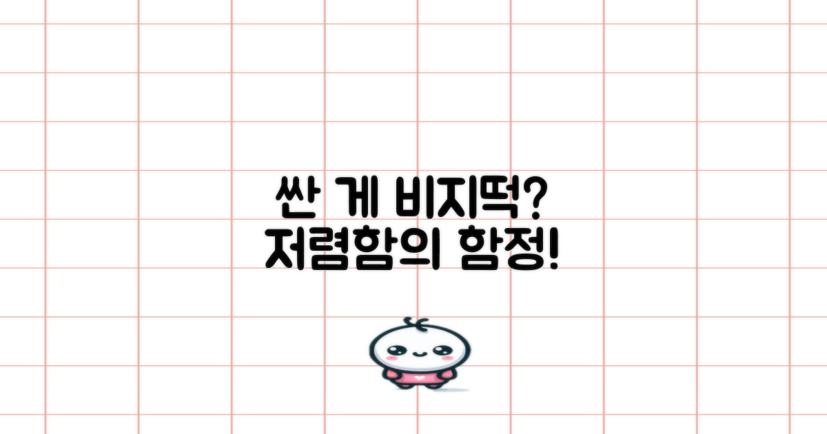 저렴한 비용, 진짜 괜찮을까?