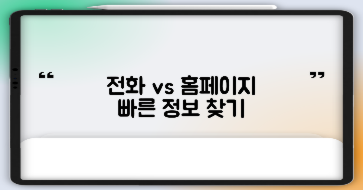 전화 vs 홈페이지: 정보 확인